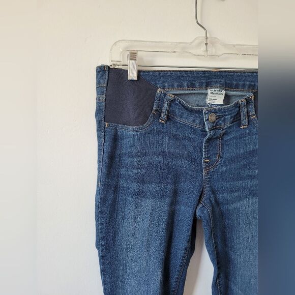 Old Navy Maternity Super Skinny Jeans Side Panel Medium Wash Comfy Pregnancy 6 - Picture 2 of 7